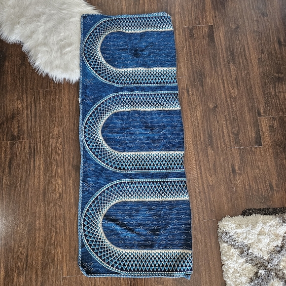 Boho Teal Pattern Table Runner - Picture 1 of 6